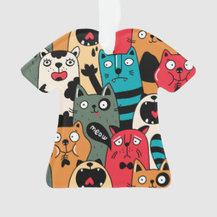 The crowd of cats ornament