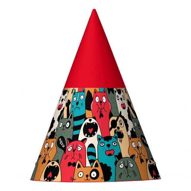 The crowd of cats party hat (Front)
