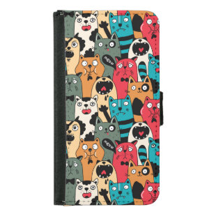 The crowd of cats samsung galaxy s5 wallet case