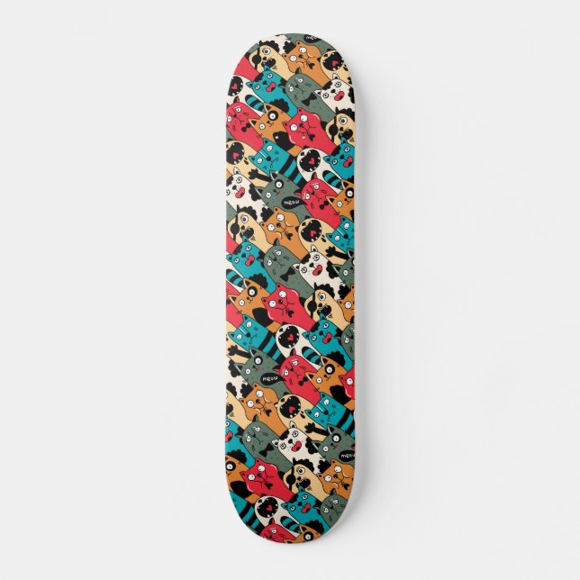 The crowd of cats skateboard (Front)