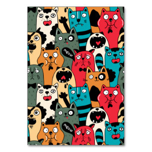 The crowd of cats table number