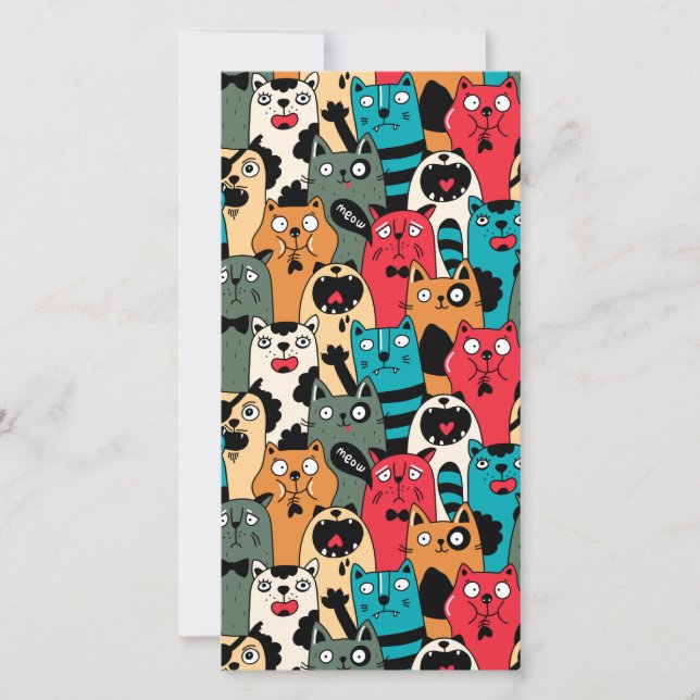 The crowd of cats thank you card (Front)