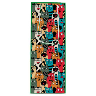 The crowd of cats wine gift bag