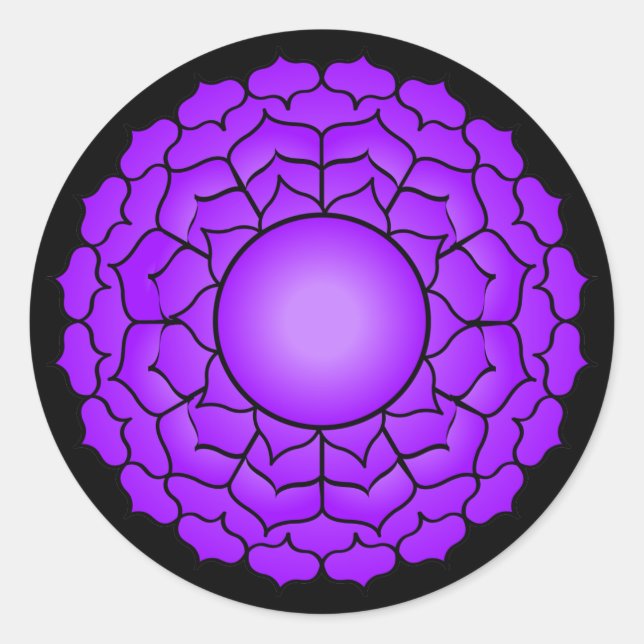 The Crown Chakra Classic Round Sticker (Front)