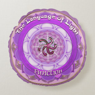 The Crown Chakra symbol or Function Round Cushion
