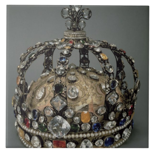 The Crown of Louis XV, 1722 (gilded silver, replac Tile (Front)