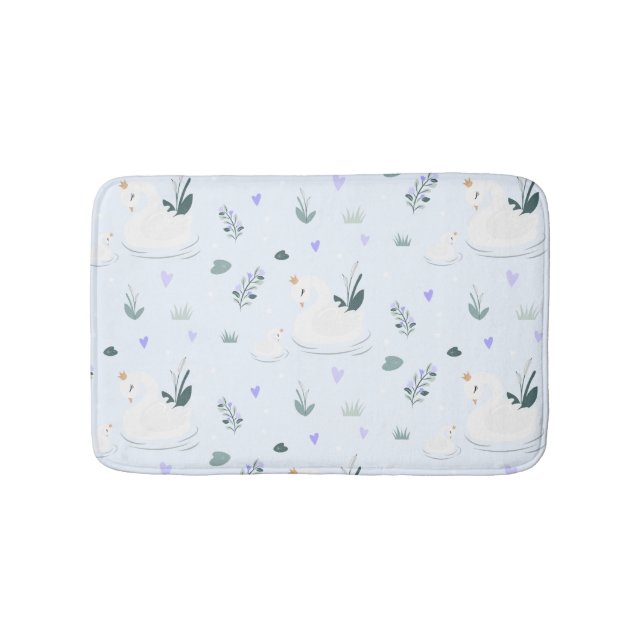The Crowned Swan Bath Mat (Front)