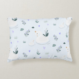 The Crowned Swan Decorative Cushion