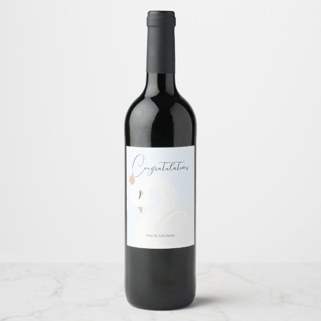 The Crowned Swan Wine Label (Front)