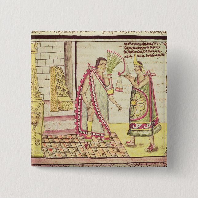 The Crowning of Montezuma II 15 Cm Square Badge (Front)