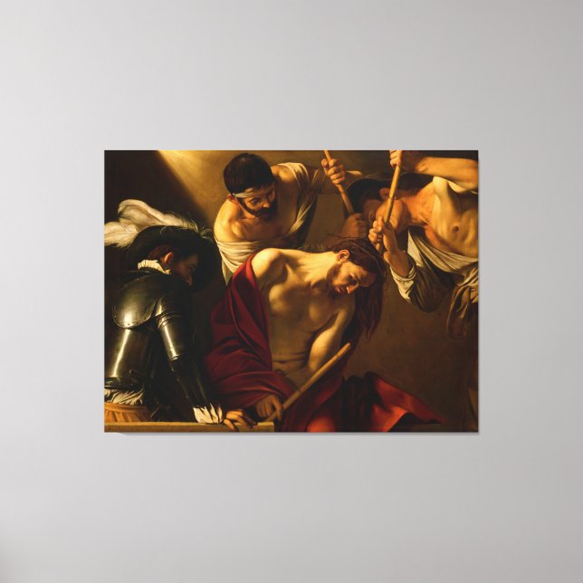 The Crowning with Thorns by Caravaggio (1602-1604) Canvas Print (Front)
