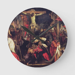 The Crucifixion 2 Round Clock