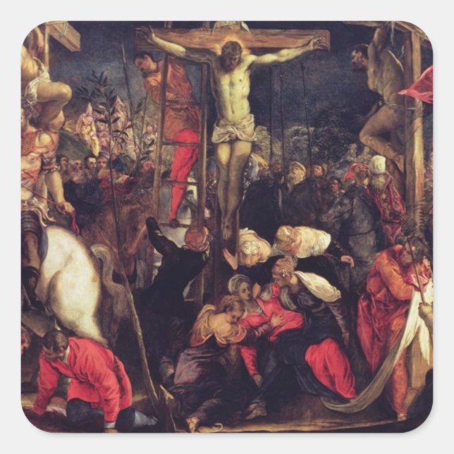 The Crucifixion 2 Square Sticker (Front)