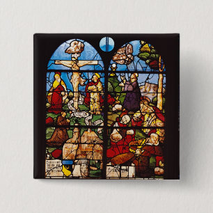 The Crucifixion and the Mount of Olives, 1533 15 Cm Square Badge