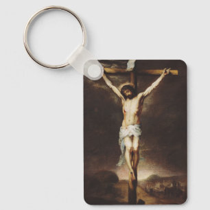 The Crucifixion by Bartolome Esteban Murillo Key Ring