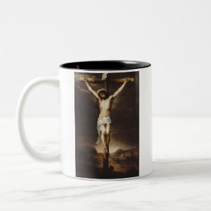 The Crucifixion by Bartolome Esteban Murillo Two-Tone Coffee Mug