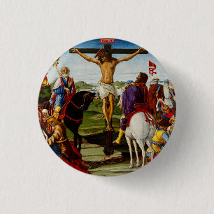 The Crucifixion by Benvenuto di Giovanni 3 Cm Round Badge