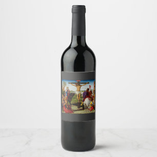The Crucifixion by Benvenuto di Giovanni Wine Label