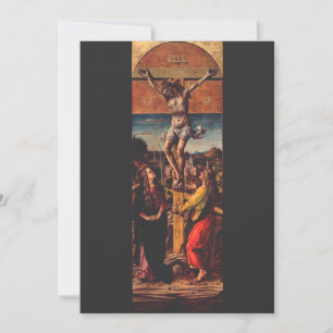 The Crucifixion by Carlo Crivelli  Holiday Card