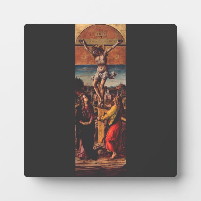The Crucifixion by Carlo Crivelli  Plaque (Front)