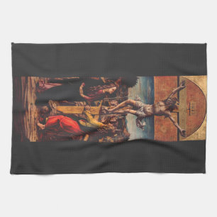 The Crucifixion by Carlo Crivelli  Tea Towel