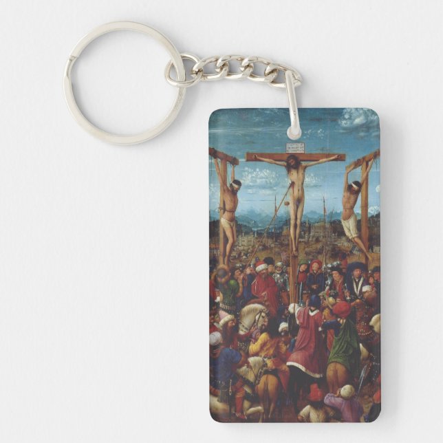 The Crucifixion by Van Eyck Key Ring (Front)