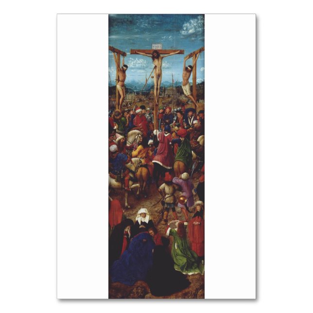 The Crucifixion by Van Eyck Table Number (Front)