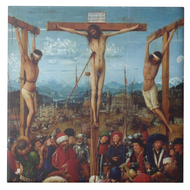 The Crucifixion by Van Eyck Tile (Front)