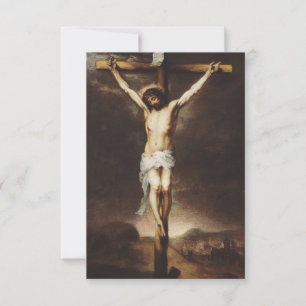 The Crucifixion of Christ Calvary Light Holy Card