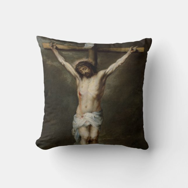 The Crucifixion of Jesus Throw Pillow (Front)