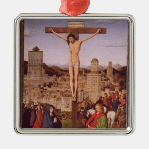 The Crucifixion (oil on panel) Metal Tree Decoration