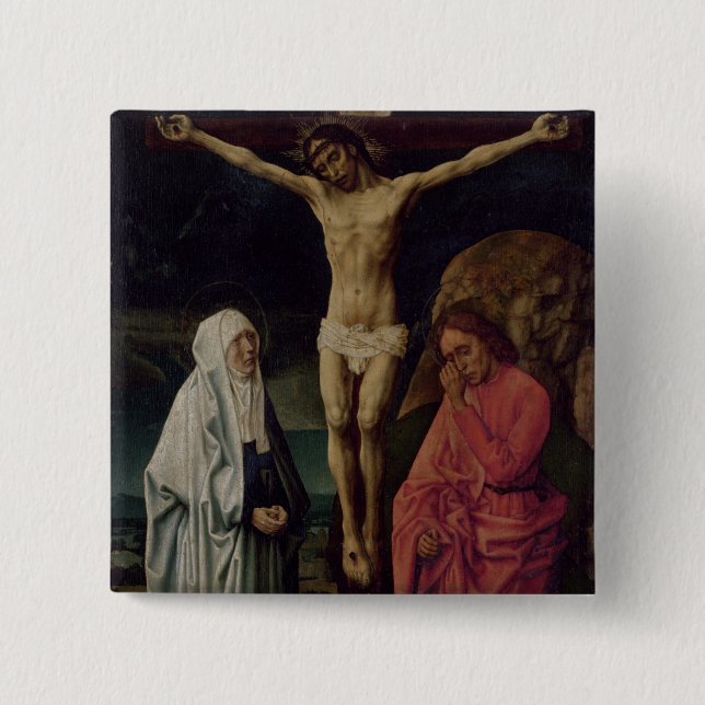 The Crucifixion (panel) 2 15 Cm Square Badge (Front)