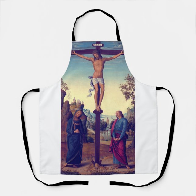 The Crucifixion with the Virgin by Pietro Perugino Apron (Front)