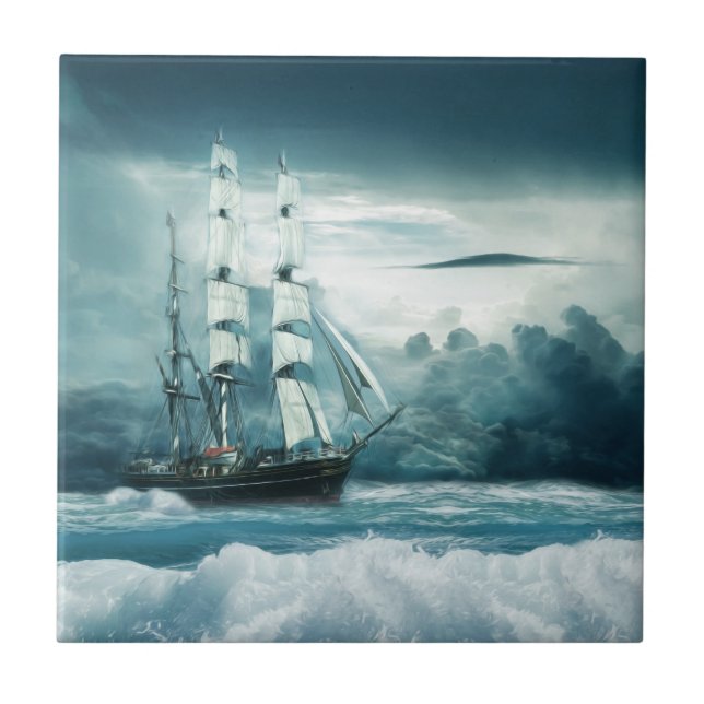 The Cruel Sea - Ship at Sail Tile (Front)