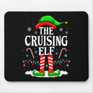 The Cruising Elf Xmas Funny Matching Family Cruise Mouse Pad