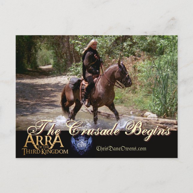 THE CRUSADE BEGINS-postcard Postcard (Front)