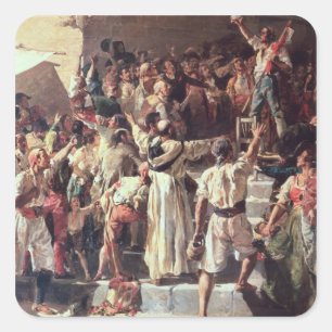 The Cry of the Palleter declaring was on Square Sticker