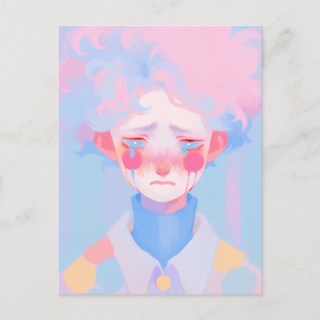The Crying Clown Postcard (Front)