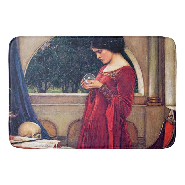 The Crystal Ball, John William Waterhouse Bath Mat (Front)