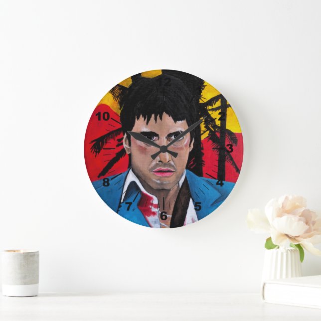 The Cuban Painting by Alfred Fox Large Clock (Home)