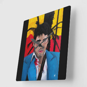 The Cuban Painting by Alfred Fox Square Wall Clock