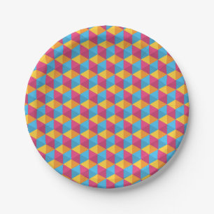The Cube Pattern I Paper Plate