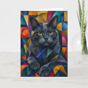 The Cubist Cat Card