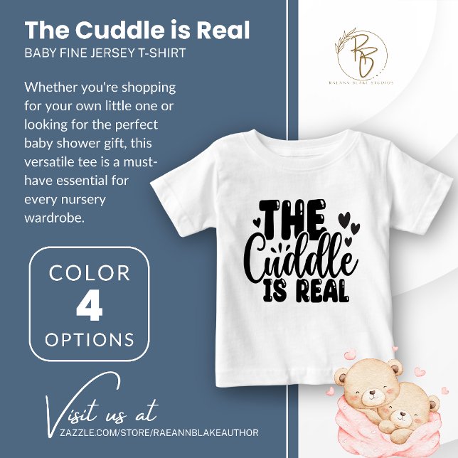 The Cuddle is Real Baby Fine Jersey T-Shirt (Creator Uploaded)