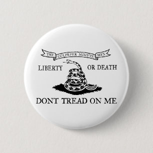 The Culpeper Don't Tread on Me Flag 6 Cm Round Badge