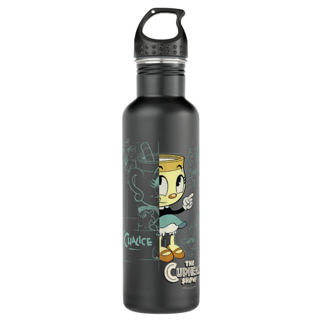 The Cuphead Show Ms. Chalice Half Sketch Premium  710 Ml Water Bottle (Front)