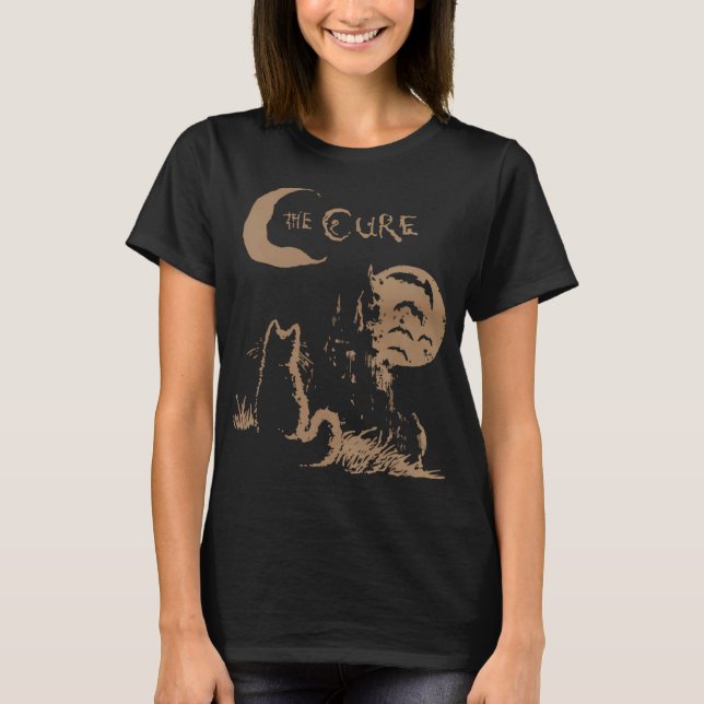 The Cure Cat Moon 90S Alt Indie Rock Band For Men  T-Shirt (Front)