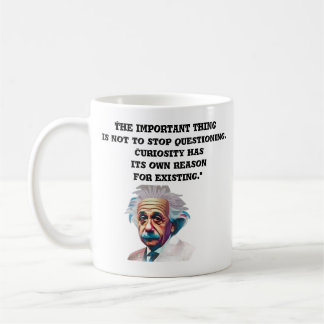 The Curious Mind Mug EinsteinQuotesMug