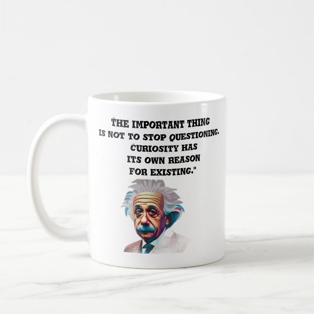 The Curious Mind Mug EinsteinQuotesMug (Left)