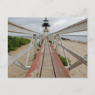 The current lighthouse, the last of many postcard